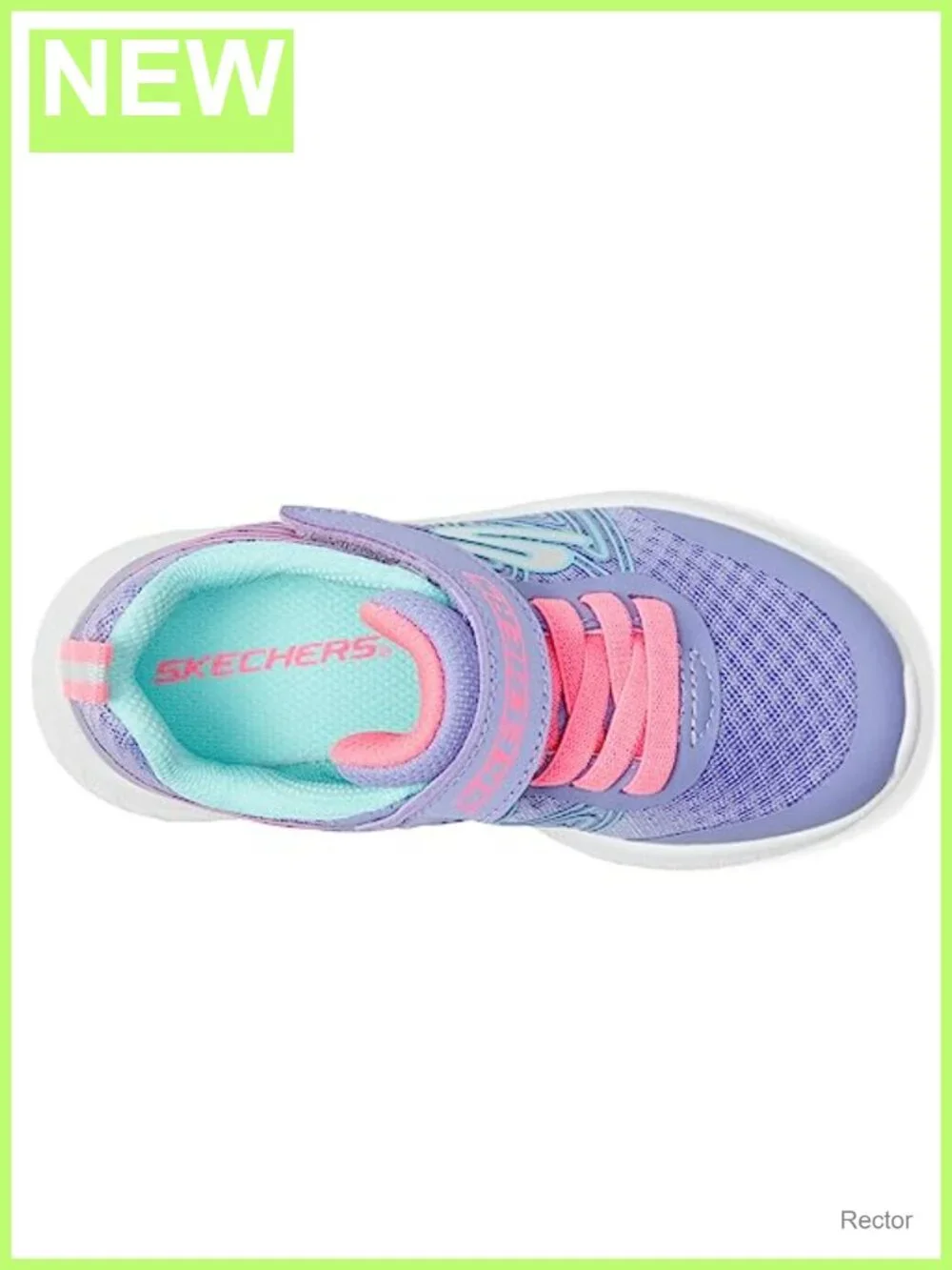 Girls' Microspec Swirl Sweet Lightweight Mesh Sneakers Stretch Lace